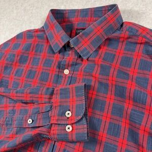 UNTUCKit Shirt Mens XL Red Plaid Carmenet Long Sleeve Button Down Cotton Casual